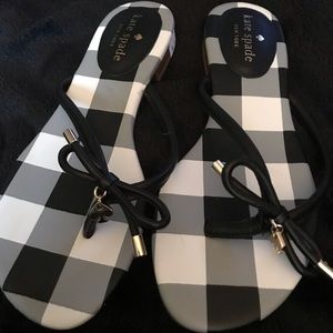 Kate Spade Black Sandals NWOT 6 1/2